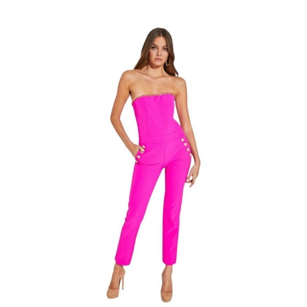 Generation Love Vibrant Pink Strapless Jumpsuit